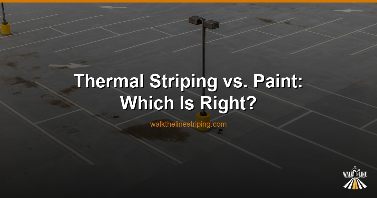 Thermal Striping vs. Paint: Which Is Right for Your Florida Parking Lot?