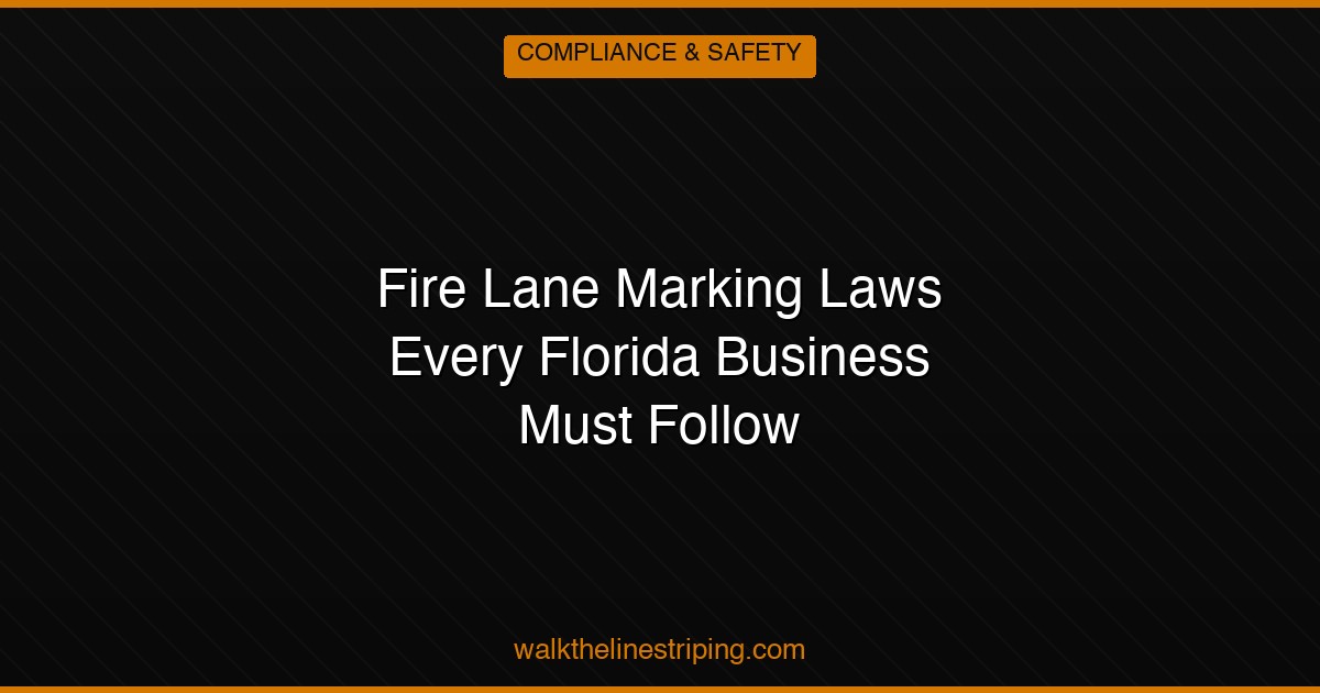Fire Lane Marking Laws Every Florida Business Must Follow